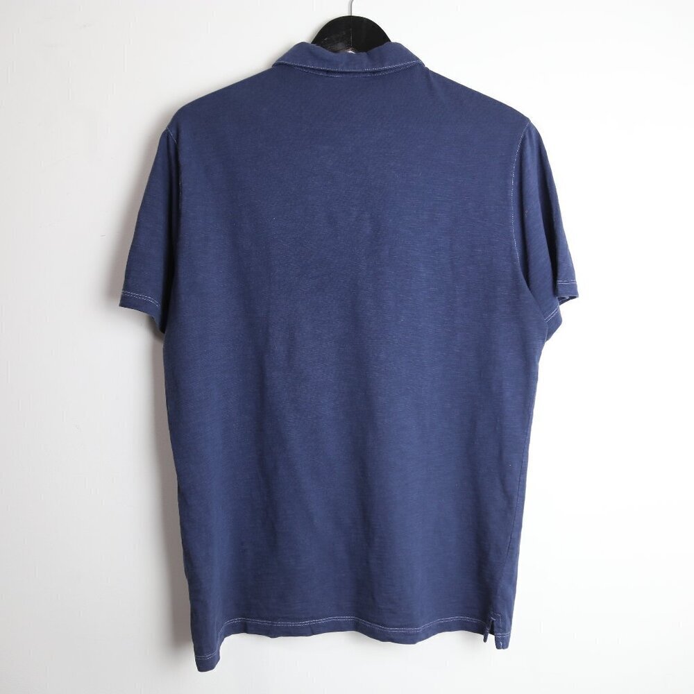 Robert Barakett Dunlevy Cotton Polo Navy Blue Collared Shirt Men's Size Medium - Picture 5 of 7